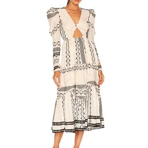 Hemant and Nandita Moira Twisted Yoke Midi Dress